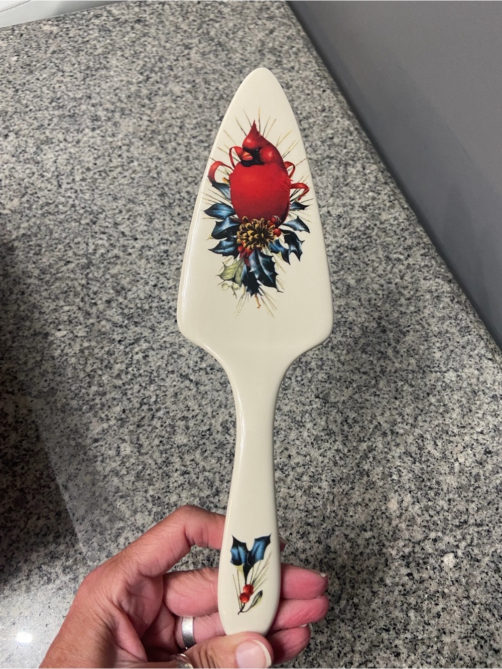 LENOX Winter Greetings Cardinal Pie Cake Dessert Server Christmas Porcelain NEW - Picture 8 of 15